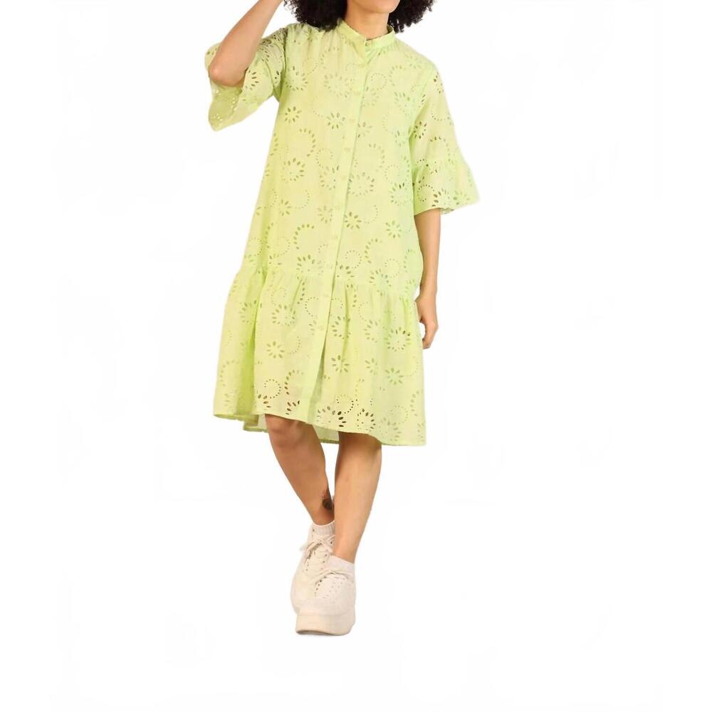 NEW MAUDE VIVANTE zuri dress in lime